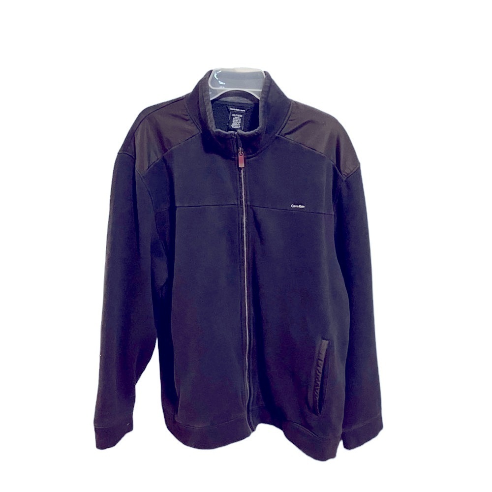 Calvin Klein Jeans Black Full Zip Jacket XXL - Picture 2 of 9